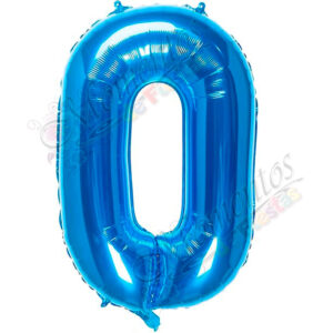 Globo Número 0 Metalizado - Color AZUL
