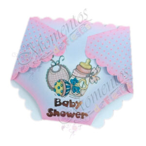 Tarjeta Pañal Rosa x10 unidades [Cod. 3021]