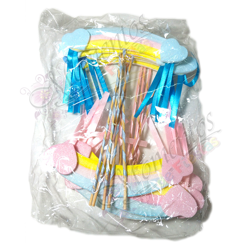 Adorno de Torta - Arco iris Chico x10 unidades - Image 2