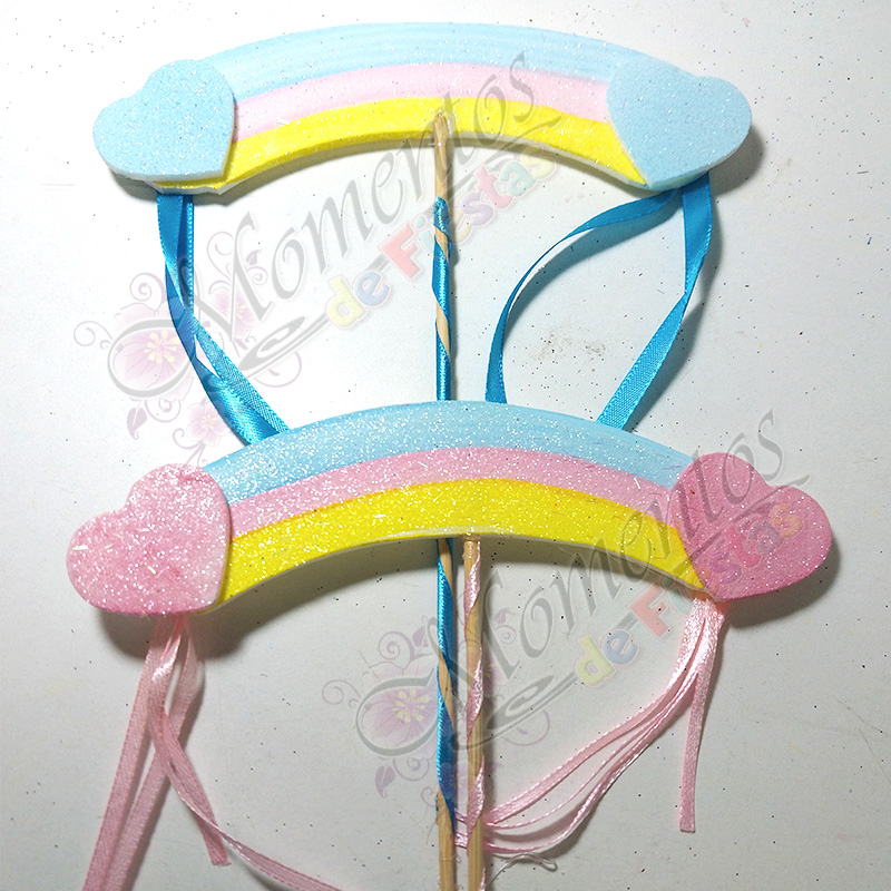 Adorno de Torta - Arco iris Chico x10 unidades