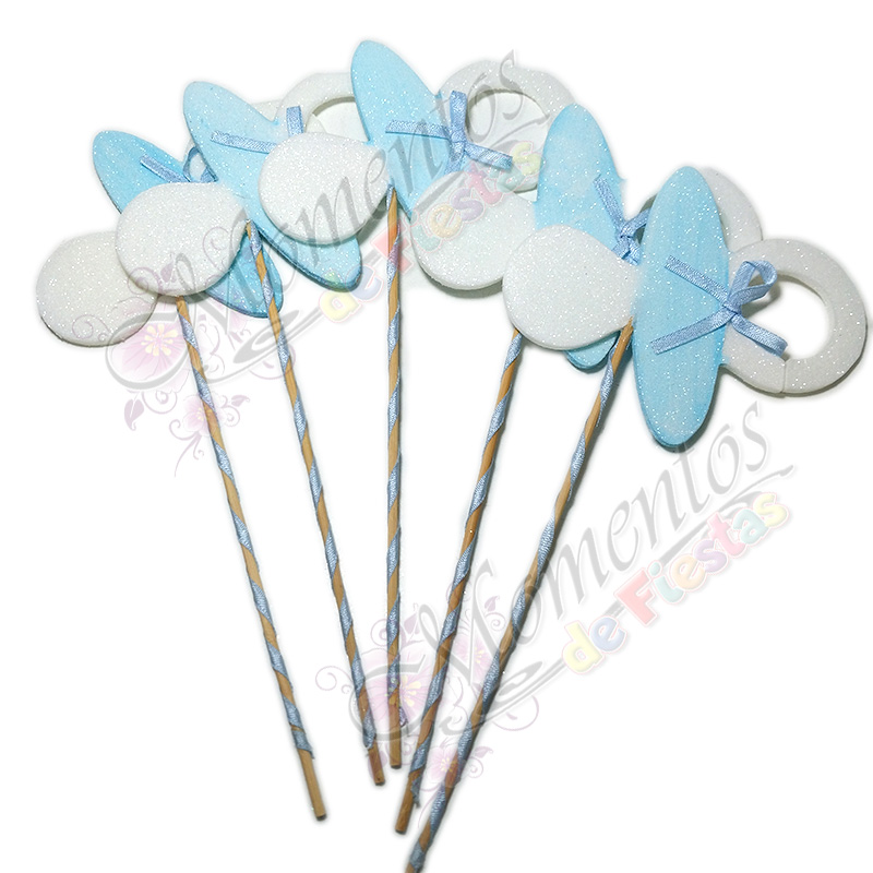 Adorno de Torta - Chupete Celeste x5 unidades - Image 3