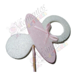 Adorno de Torta - Chupete Rosa x5 unidades