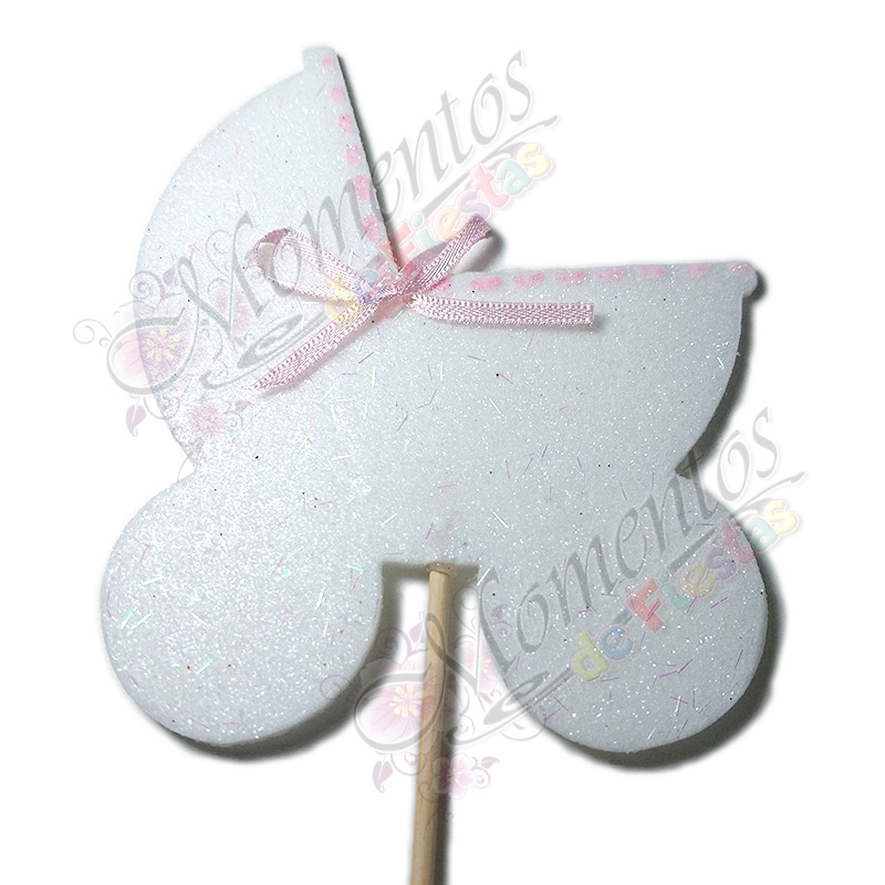 Adorno de Torta - Coche de Bebé Rosa x5 unidades