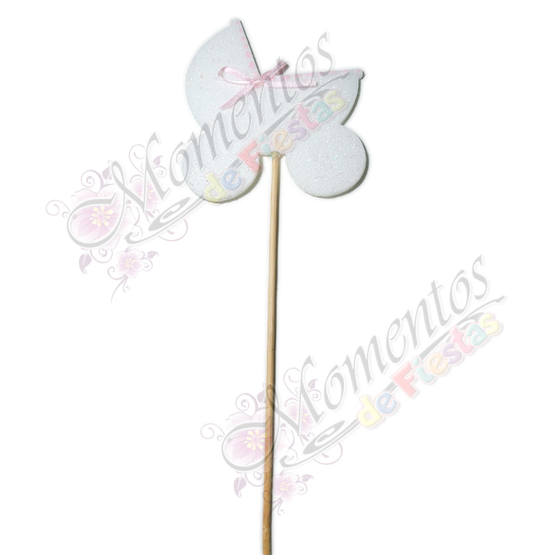 Adorno de Torta - Coche de Bebé Rosa x5 unidades - Image 2