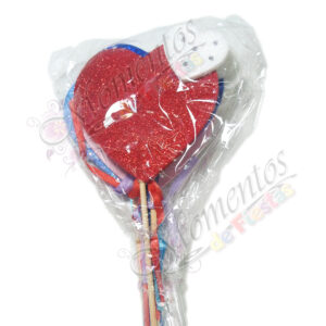 Adorno de torta - Corazón Doble x5 unidades