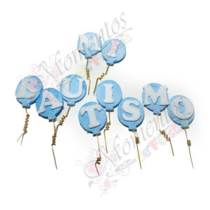 Adorno de Torta - Set Globitos "Mi Bautismo" Celeste