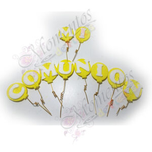 Adorno de Torta - Set Globitos "Mi Comunion"