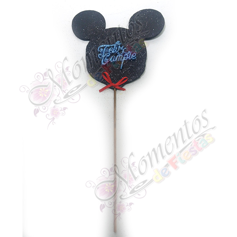 Adorno de torta - Mini Mouse x5 unidades (c/celeste) - Image 2