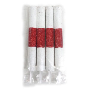 Bengala Brillo x4 Blanco Rojo