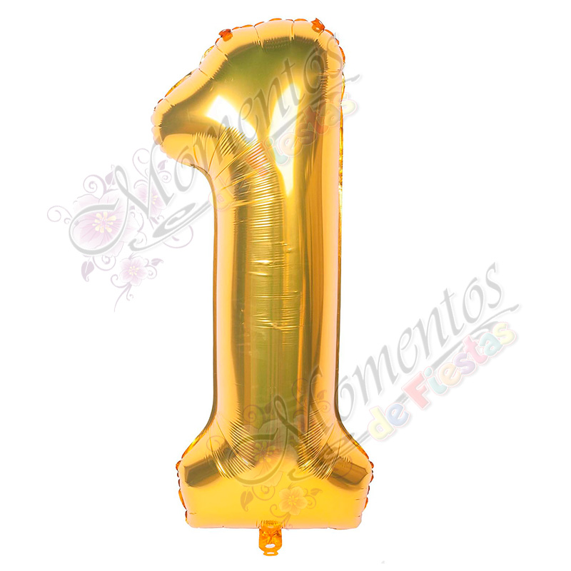 Globo Número 1 Metalizado - Color DORADO