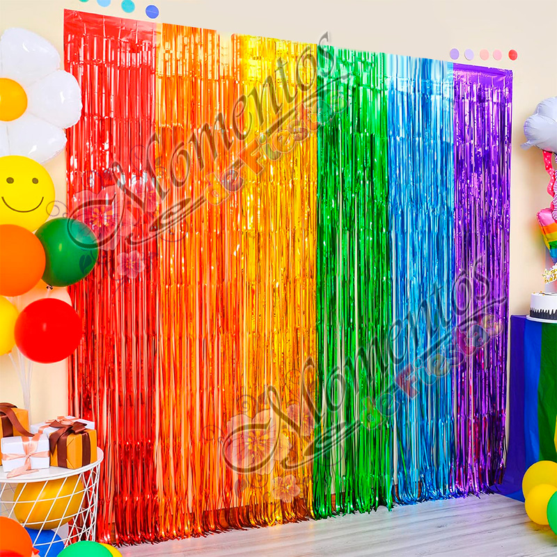 Cortina Metalizada Holográfica – Color ROSA - Image 5