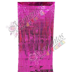 Cortina Metalizada Cuadraditos – Color FUCSIA