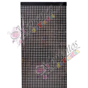 Cortina Metalizada Cuadraditos – Color NEGRO