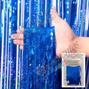 Cortina Metalizada Holográfica – Color AZUL