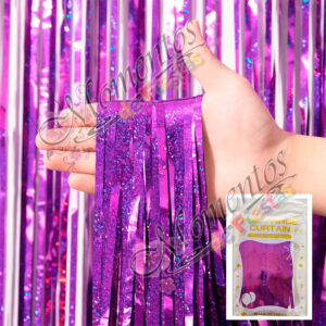 Cortina Metalizada Holográfica – Color VIOLETA