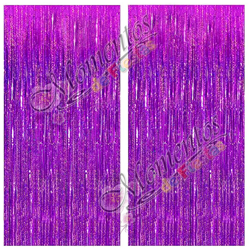 Cortina Metalizada Holográfica – Color VIOLETA - Image 5
