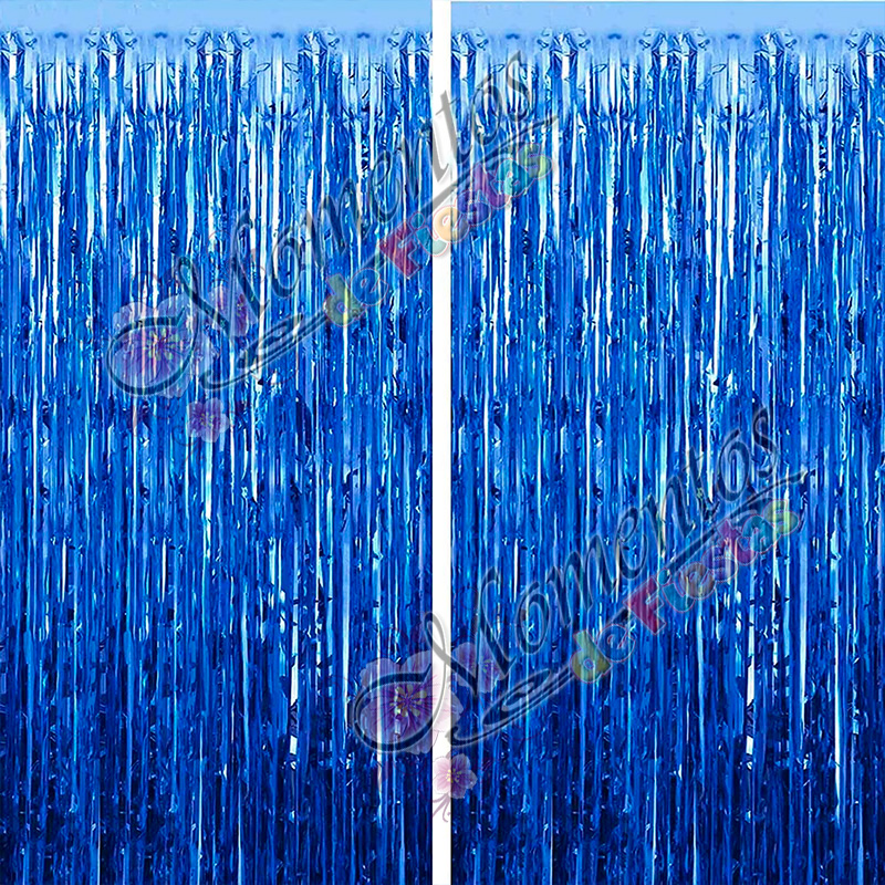 Cortina Metalizada Lisa – Color AZUL - Image 2