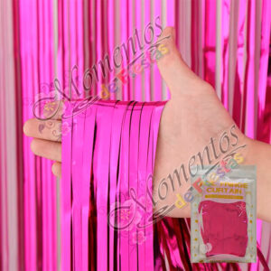 Cortina Metalizada Lisa – Color FUCSIA