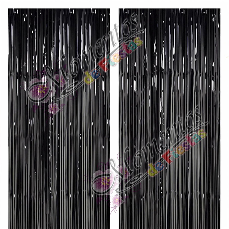 Cortina Metalizada Lisa – Color NEGRO - Image 2