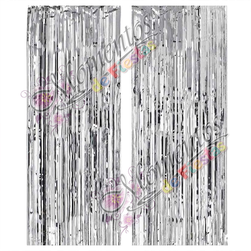 Cortina Metalizada Lisa – Color PLATA - Image 2