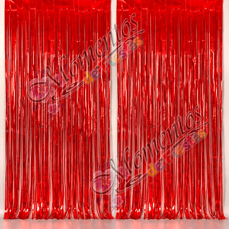 Cortina Metalizada Lisa – Color ROJO - Image 2