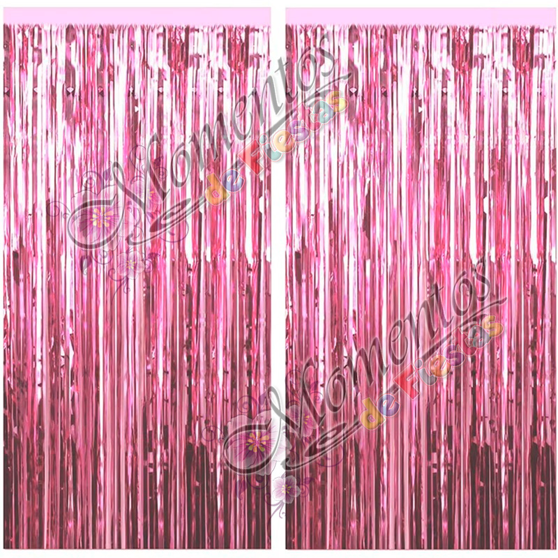 Cortina Metalizada Lisa – Color ROSA - Image 2