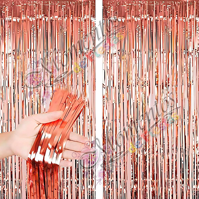 Cortina Metalizada Lisa – Color ROSA GOLD - Image 2