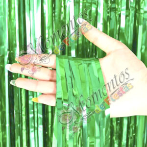 Cortina Metalizada Lisa – Color VERDE CLARO