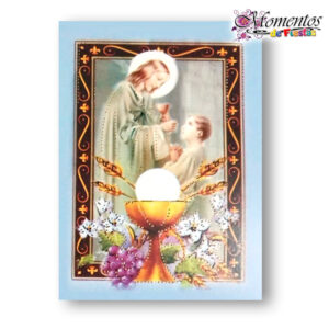 Tarjeta de Invitación Simple - Comunión - Jesus Celeste x10 unidades [cod. 727]