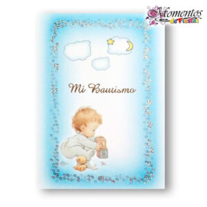 Tarjeta de Invitación Simple - Bautismo - Nene x10 unidades [cod. 938]