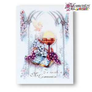 Tarjeta de Invitación Simple - Comunión - Cáliz x10 unidades [cod. 725]